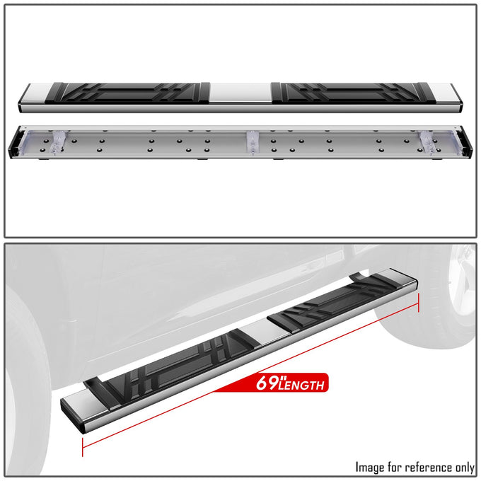 6.5 in. W Flat Step Bar Running Boards <br> 09-24 Dodge Ram 1500-3500 Standard Cab