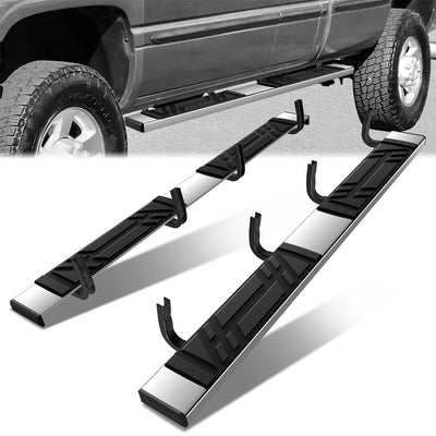 6.5in. Side Running Boards Step Nerf Bar <br>95-02 Dodge Ram 1500 Extended Cab