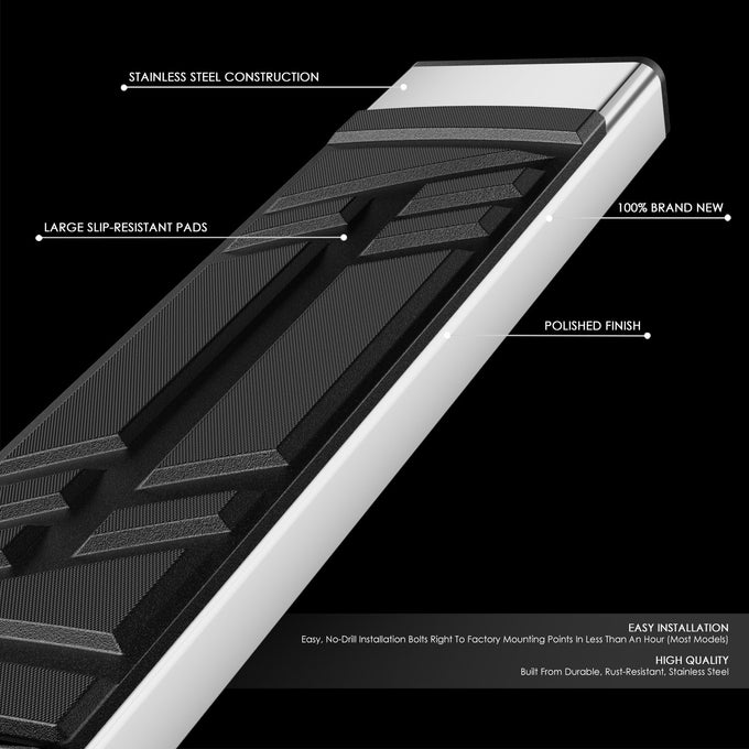 6.5in. Side Running Boards Step Nerf Bar <br>95-02 Dodge Ram 1500 Extended Cab