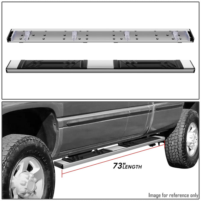 6.5in. Side Running Boards Step Nerf Bar <br>95-02 Dodge Ram 1500 Extended Cab