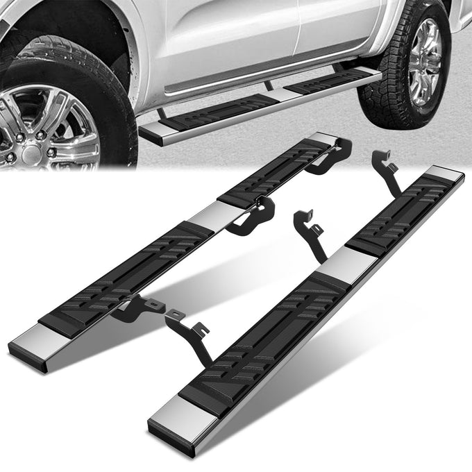 6.5in. Side Running Boards Step Nerf Bar Pedal <br>19-25 Ford Ranger Crew Cab