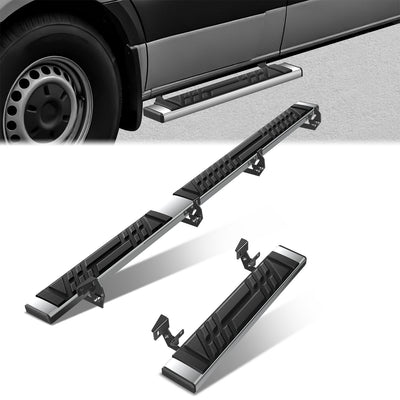 6.5 in. W Flat Step Bar Running Boards <br> 07-24 Dodge/ Mercedes-Benz/ Freightliner Sprinter
