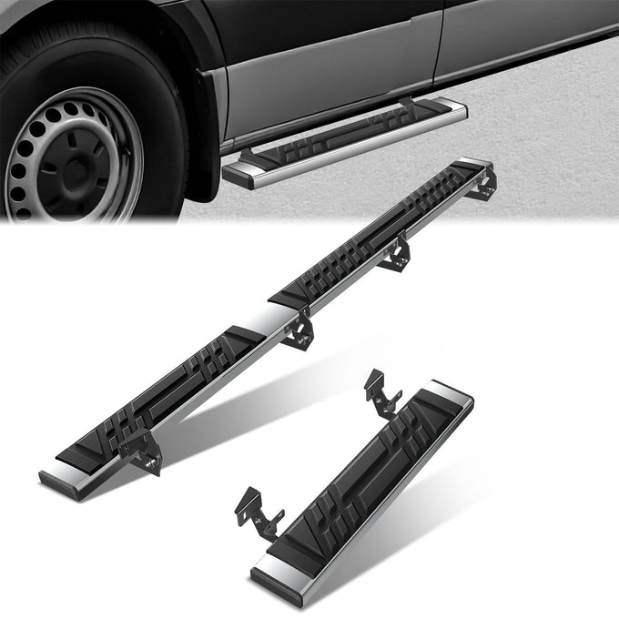 6.5 in. W Flat Step Bar Running Boards <br> 07-24 Dodge/ Mercedes-Benz/ Freightliner Sprinter