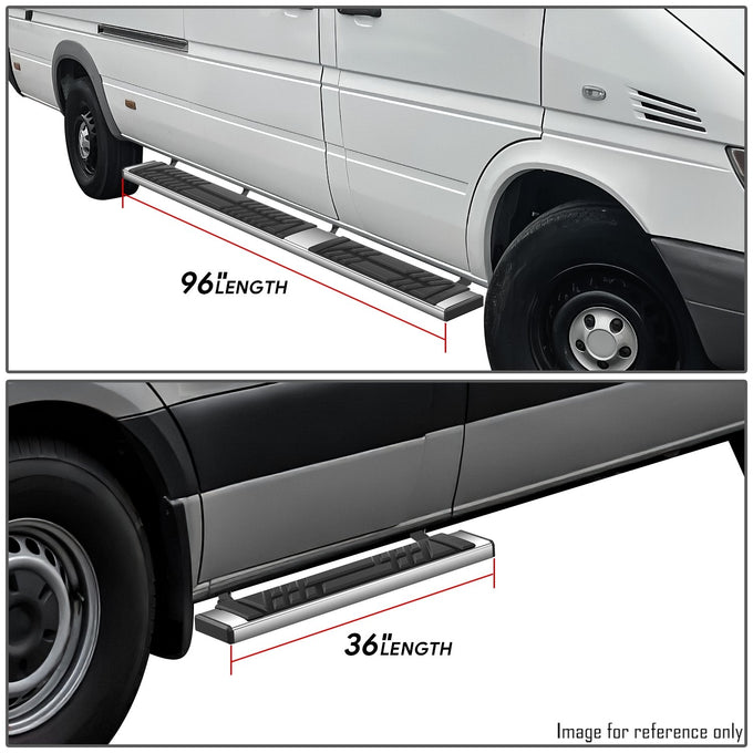6.5 in. W Flat Step Bar Running Boards <br> 07-24 Dodge/ Mercedes-Benz/ Freightliner Sprinter
