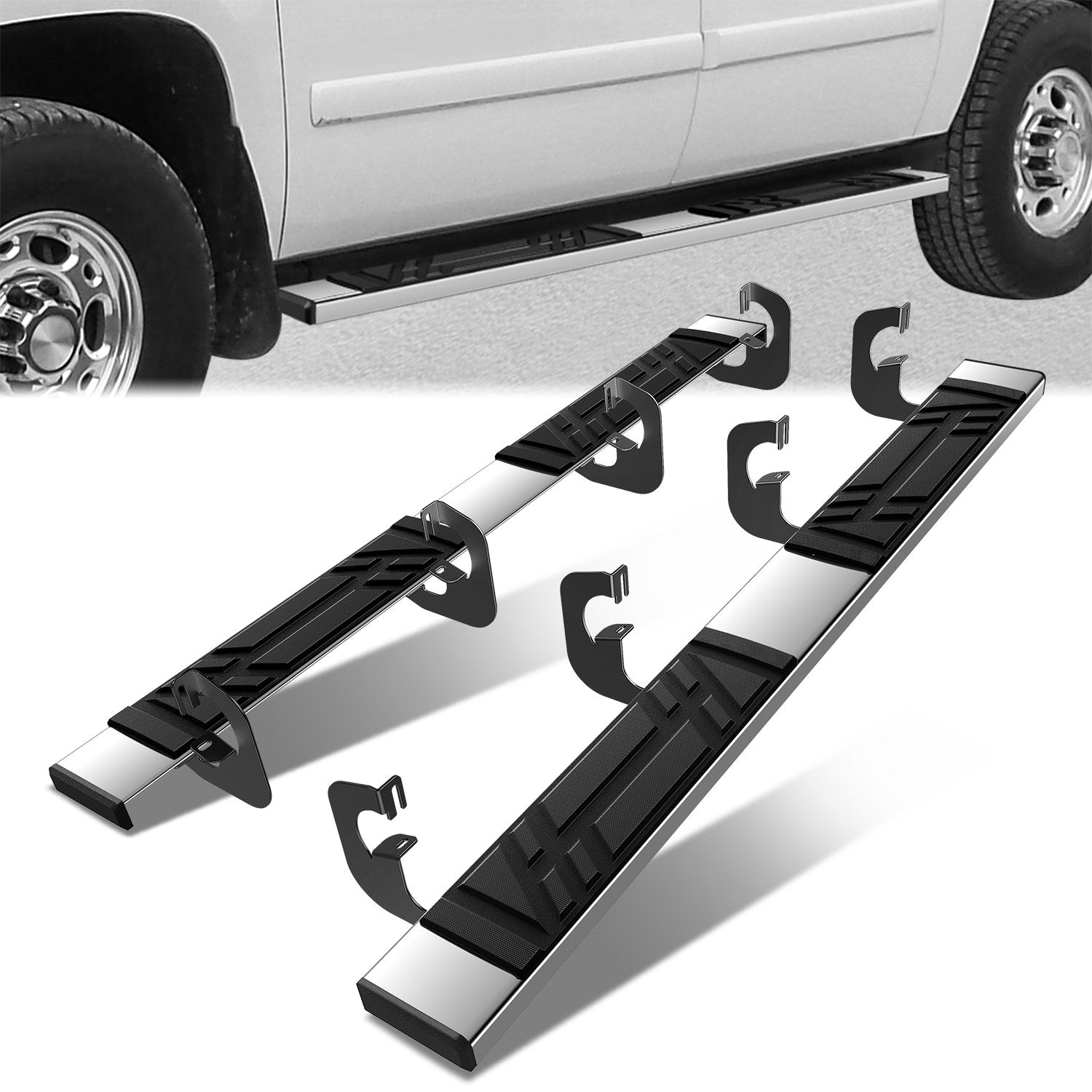 6.5in. Running Board Step Nerf Bar <br>05-14 Suburban Tahoe Yukon XL 1500/2500