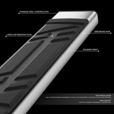 6.5in. Running Board Step Nerf Bar <br>05-14 Suburban Tahoe Yukon XL 1500/2500