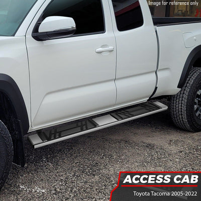 6.5 in. W Flat Step Bar Running Boards <br> 05-23 Toyota Tacoma Extended Cab