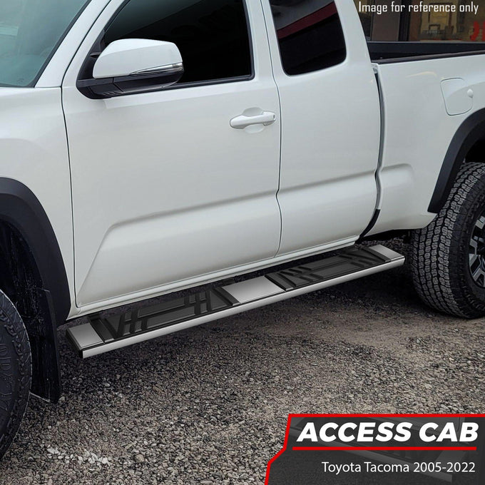 6.5 in. W Flat Step Bar Running Boards <br> 05-23 Toyota Tacoma Extended Cab