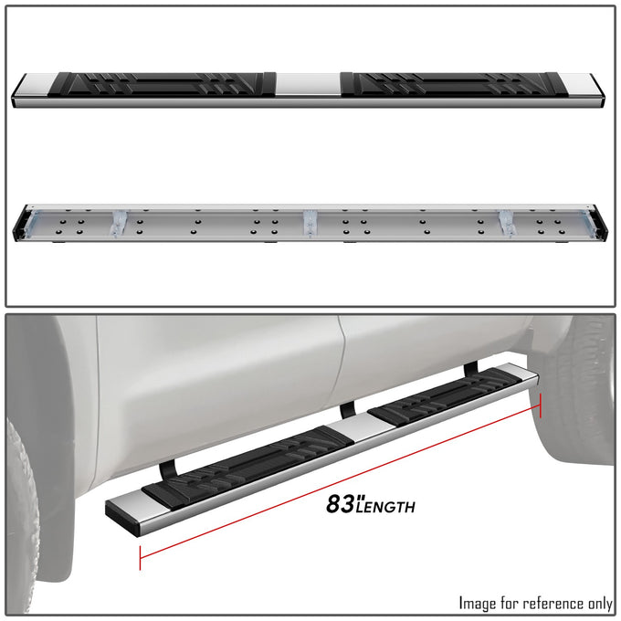 6.5 in. W Flat Step Bar Running Boards <br> 07-21 Toyota Tundra Crew Cab