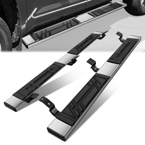 6.5 in. W Flat Step Bar Running Boards <br> 07-21 Toyota Tundra Double (Extended) Cab
