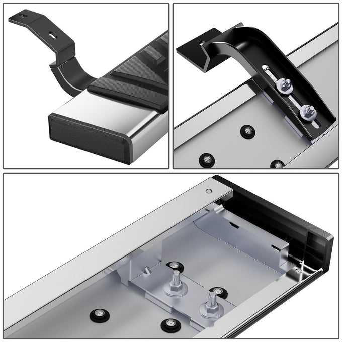 6.5 in. W Flat Step Bar Running Boards <br> 07-21 Toyota Tundra Double (Extended) Cab