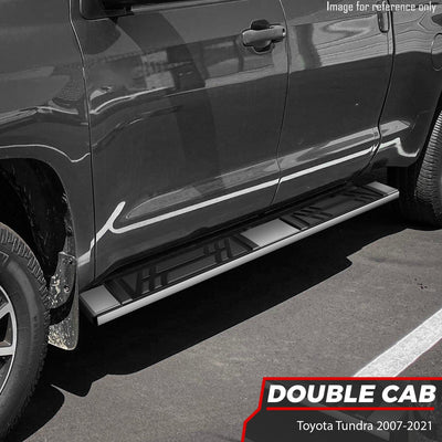 6.5 in. W Flat Step Bar Running Boards <br> 07-21 Toyota Tundra Double (Extended) Cab