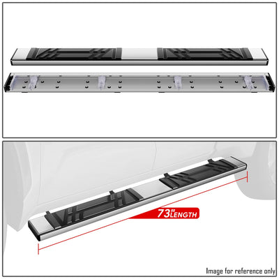6.5 in. W Flat Step Bar Running Boards <br> 22-24 Toyota Tundra Extended Cab