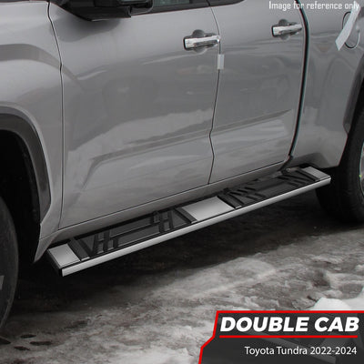 6.5 in. W Flat Step Bar Running Boards <br> 22-24 Toyota Tundra Extended Cab