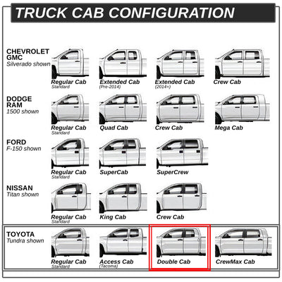 6.5 in. W Flat Step Bar Running Boards <br> 22-24 Toyota Tundra Extended Cab