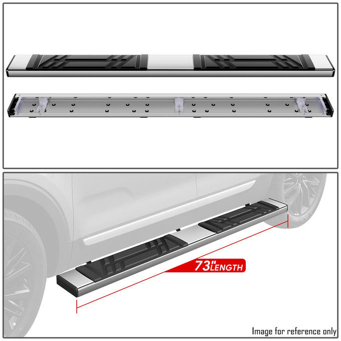 6.5 in. W Flat Step Bar Running Boards <br> 20-22 Kia Telluride, Hyundai Palisade