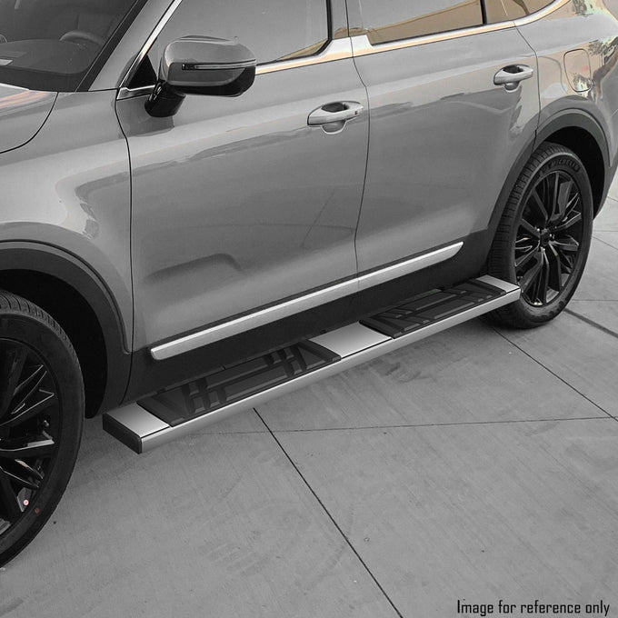 6.5 in. W Flat Step Bar Running Boards <br> 20-22 Kia Telluride, Hyundai Palisade