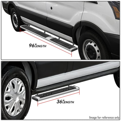 6.5in. Side Stainless Steel Running Board Step Nerf Bar <br>15-24 Ford Transit Van