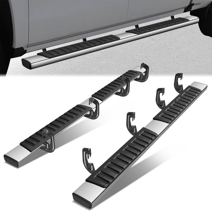 6 in. Wide Side Step Bar Running Boards <br>07-19 Chevy Silverado GMC Sierra Crew Cab