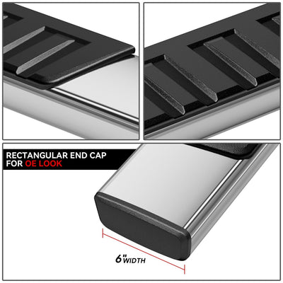 6 in. Wide Side Step Bar Running Boards <br>07-19 Chevy Silverado GMC Sierra Extended Cab
