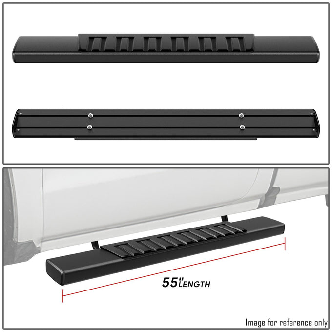 6 in. Wide Flat Step Bar Running Boards <br>07-19 Chevy Silverado GMC Sierra Standard Cab