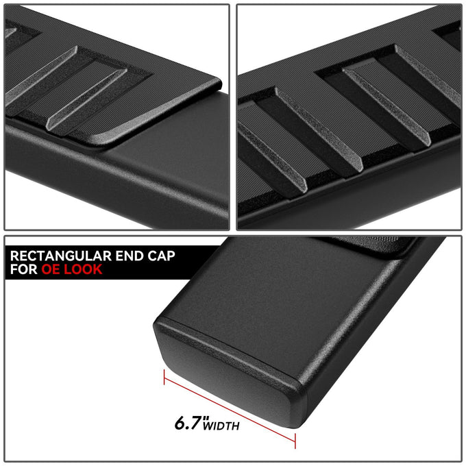 6 in. Wide Side Step Bar Running Boards <br>07-19 Chevy Silverado GMC Sierra Crew Cab