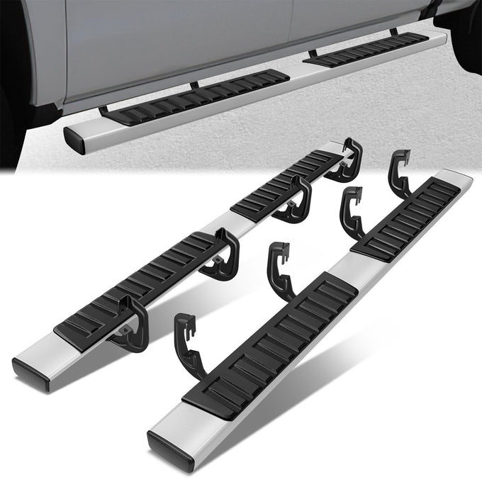 6 in. Wide Side Step Bar Running Boards <br>07-19 Chevy Silverado GMC Sierra Crew Cab