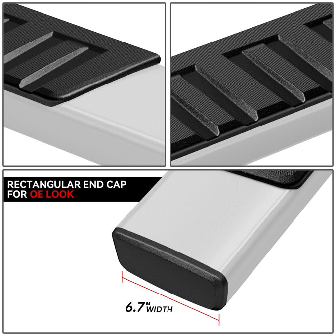 6 in. Wide Side Step Bar Running Boards <br>07-19 Chevy Silverado GMC Sierra Crew Cab