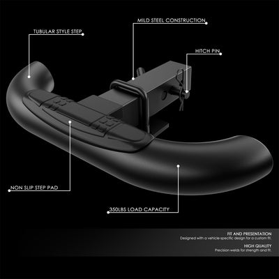 3 inch Diameter Tubular Style Tow Hitch Step<br>Vehicles with 2 inch Tow Hitch Receiver
