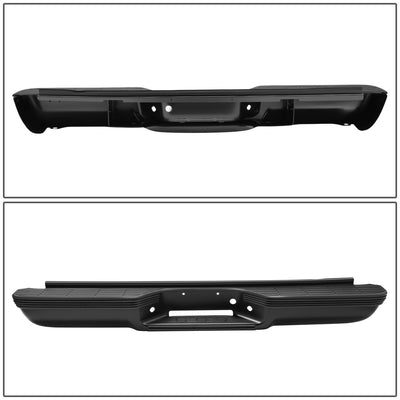Black Steel Rear Step Bumper Assembly <br>88-00 Chevy GMC C/K 1500 2500 3500