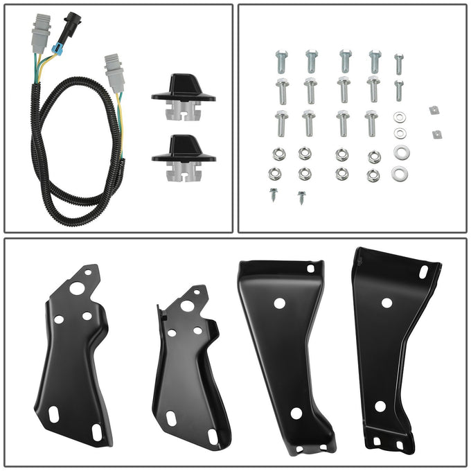 Black Steel Rear Step Bumper Assembly <br>88-00 Chevy GMC C/K 1500 2500 3500