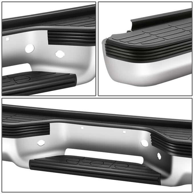 Chrome Steel Rear Step Bumper Assembly <br>88-00 Chevy GMC C/K 1500 2500 3500
