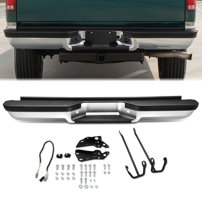 Rear Chrome Step Bumper Assembly <br>92-00 Chevy GMC C/K 1500 2500 Suburban