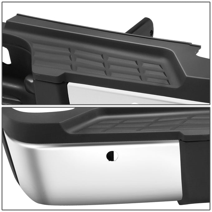 Chrome Rear Step Bumper <br>07-10 Chevy Silverado Sierra 2500 HD w/ Sensor Holes