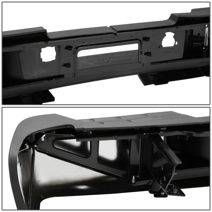 Chrome Rear Step Bumper <br>07-10 Chevy Silverado Sierra 2500 HD w/ Sensor Holes