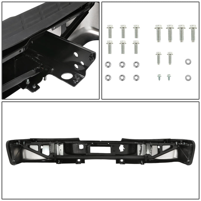 Chrome Rear Step Bumper <br>07-10 Chevy Silverado Sierra 2500 HD w/ Sensor Holes
