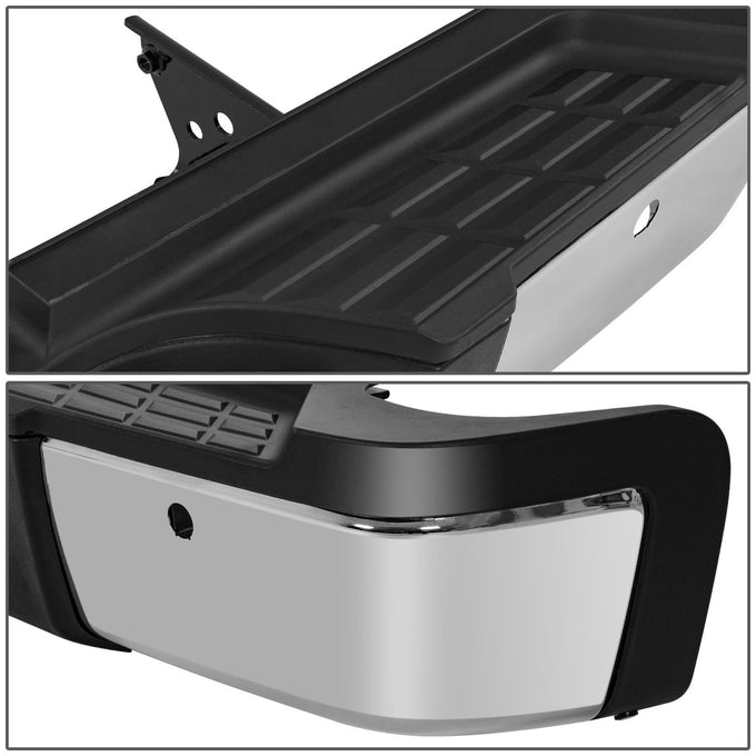 Rear Chrome Step Bumper w/ Sensor Holes <br>11-14 Silverado GMC 2500 3500 HD SRW
