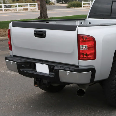 Rear Chrome Step Bumper w/ Sensor Holes <br>11-14 Silverado GMC 2500 3500 HD SRW