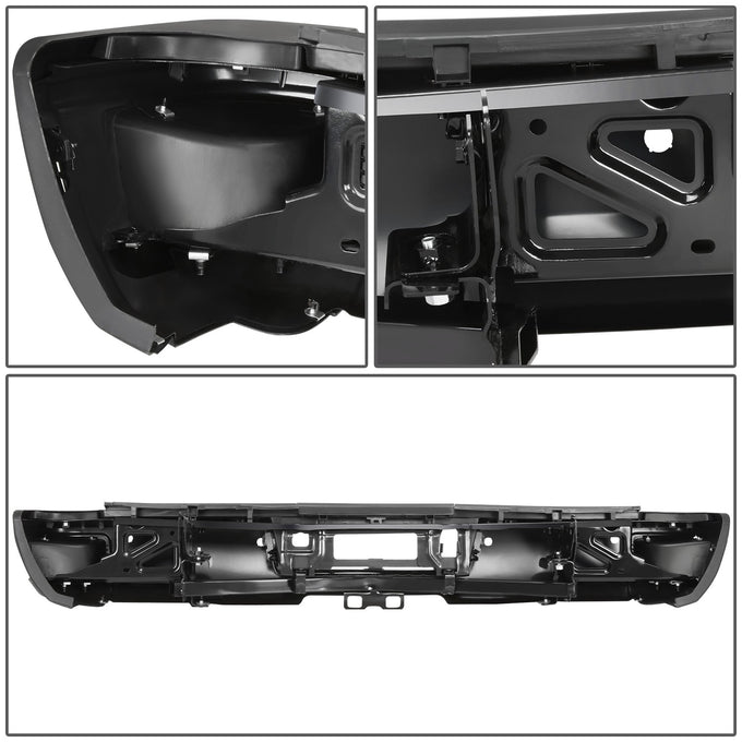 Rear Step Bumper w/ License Plate Lights <BR>15-19 Chevy/GMC Silverado Sierra 2500 3500 HD