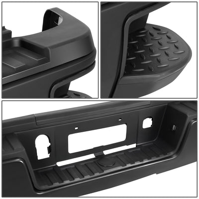 Rear Step Bumper W/License Plate Lights <BR>15-19 Chevy Silverado, GMC Sierra, 2500 HD, 3500 HD