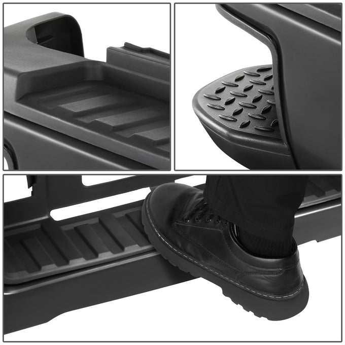 Rear Step Bumper W/License Plate Lights <BR>15-19 Chevy Silverado, GMC Sierra, 2500 HD, 3500 HD