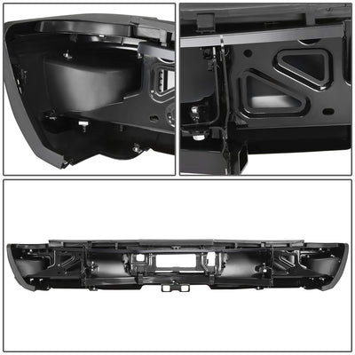 Rear Step Bumper W/License Plate Lights <BR>15-19 Chevy Silverado, GMC Sierra, 2500 HD, 3500 HD