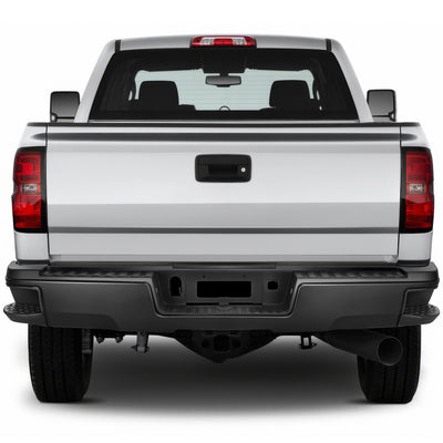 Rear Step Bumper W/License Plate Lights <BR>15-19 Chevy Silverado, GMC Sierra, 2500 HD, 3500 HD
