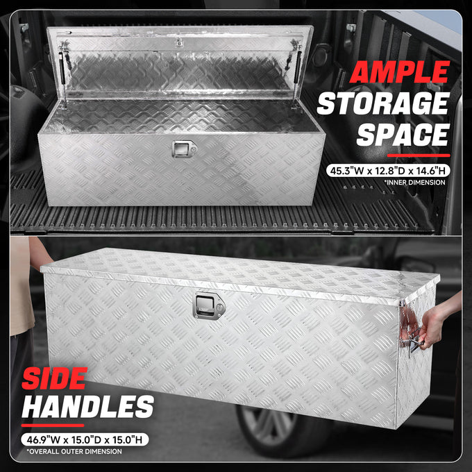 Truck Bed Storage Tool Box w/ Lock <br> 46.9'' W x 15.0