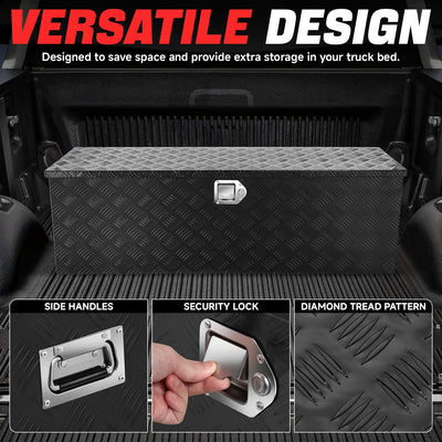 Truck Bed Storage Tool Box w/ Lock (Black) <br> 46.9'' W x 15.0