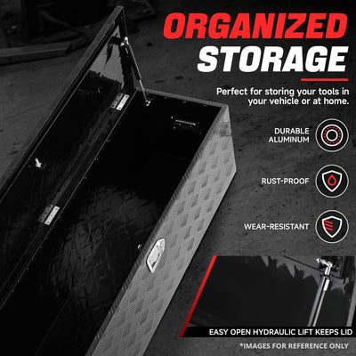 Truck Bed Storage Tool Box w/ Lock (Black) <br> 46.9'' W x 15.0