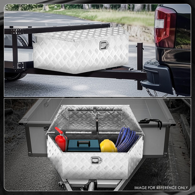 Truck Bed Tool Storage Box W/ 2 Keys & Lock <br> 38 in. W Rear X 26 in. Front X 14.25 in. D X 12 in. H