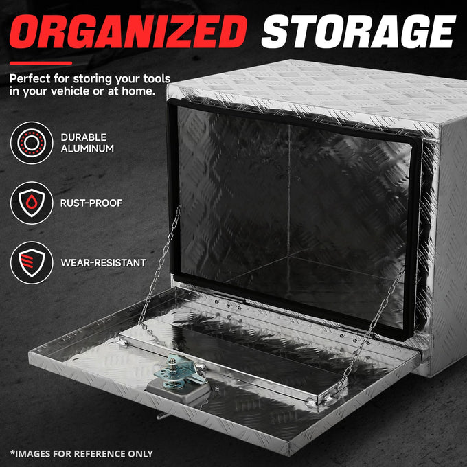 Aluminum Tool Box w/ T-Bar Lock <BR>61cm W x 46cm H x 45cm D