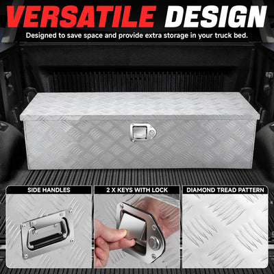 Aluminum Tool Box w/ Lock <BR>99cm W x 34cm D X 25.5cm H