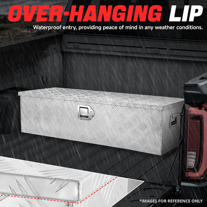 Aluminum Tool Box w/ Lock <BR>99cm W x 34cm D X 25.5cm H